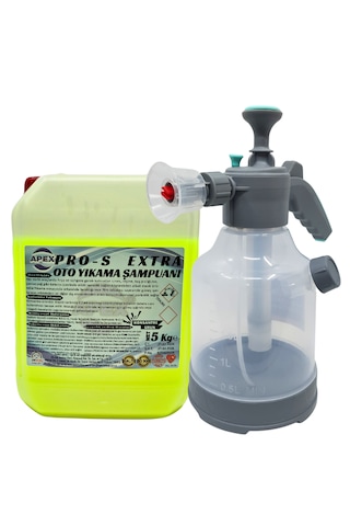 Cilalı Oto Şampuanı 5 Kg Ve 3 Lt Geniş Hazneli Köpük Pompası Seti
