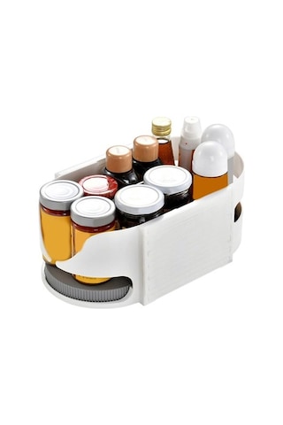 Agoodshop Kombine Lazy Pikap Düzenleyici, Kendin Yap 360 Döndürülebilir Buzdolabı Düzenleme Ve Depola Antrasit - Gri