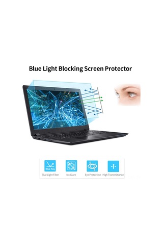 Mufunye 14'' 16:9 Dizüstü Bilgisayar İçin Pet Mat Anti-mavi Işık Filtresi - Göz Koruması, Yansıma Engelleme, Silikon Tutucu Ab004