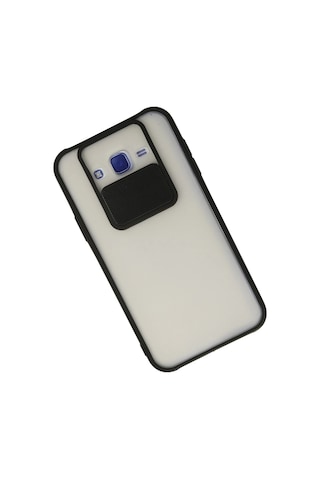 Newface - 406 - Samsung Galaxy J7 Kılıf Palm Buzlu Kamera Sürgülü Silikon - Matxzngz - - Siyah
