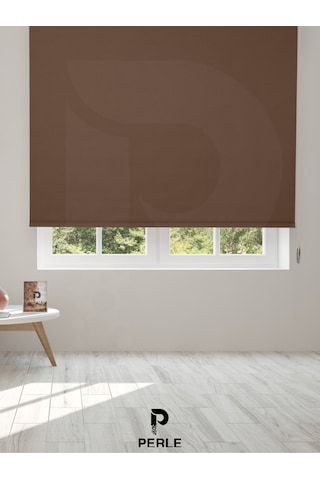 Br Perle Home Tatlı Kahve Rengi Düz Mekanize Stor Perde Yüksek Kalite Metropol Serisi Tatlı Kahve