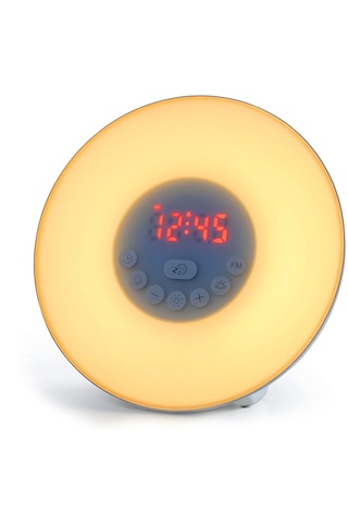 Bioxo Wake-up Ayarlanabilir 6 Renkli Gece Lambası/fm Radyo/alarmlı Saat