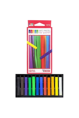Toz Pastel Boya 12 Renk 1 Paket Toz Soft Pastel Bıya 12 Li Yumuşak Pastel Canlı Renkler Gölgeleme İçin Pastel