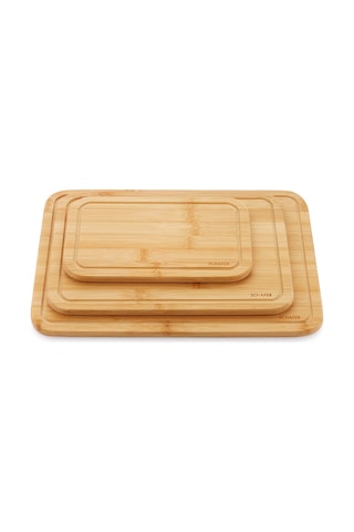 Schafer Woodart 3 Lü Dikdörtgen Kesme Tahtası Sarı