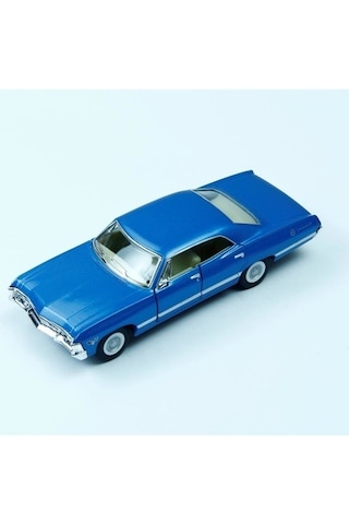 Kinsmart 1967 Chevrolet Impala 1:43 Mavi Çek Bırak Model Araba