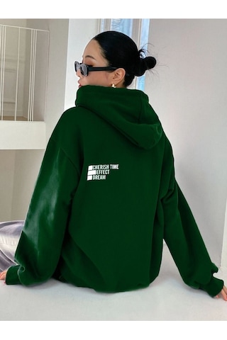 Altamira Unisex Effect Baskılı Oversize Kapşonlu Sweatshirt 001