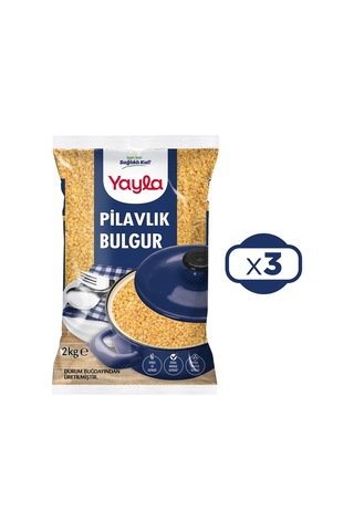 Yayla Pilavlık Bulgur 2 Kg X 3 Adet