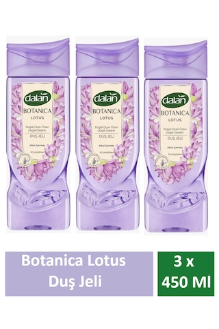 Dalan Duş Jeli Botanica Lotus 450 Ml X 3 Adet Lotus Çiçeği