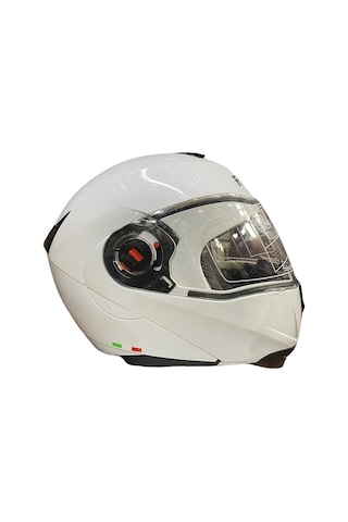 Free-M FR-961 Güneş Vizörlü Çene Açılır Kask Beyaz