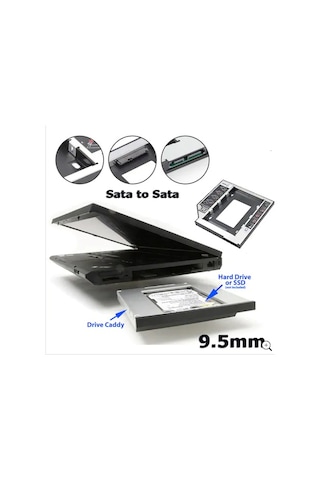Dvd Yuvasına Takılan SSD HDD Kutusu 9.5Mm SSD Kızak-Caddy Dvd Yuvasına Takılan SSD HDD Kutusu 9.5Mm SSD Kızak-Caddy