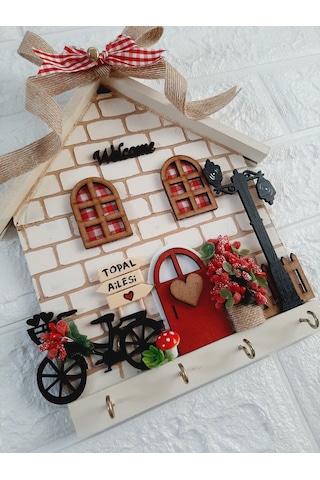 Psacraft Hediye Çeyizlik Taş Desenli Kurdeleli Ahşap 23 X 25 Mdf