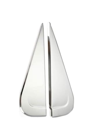 Dacia Duster Uyumlu 2010-2017 Krom Arka Cam Kelebek Yeri 2 Parça Paslanmaz Çelik