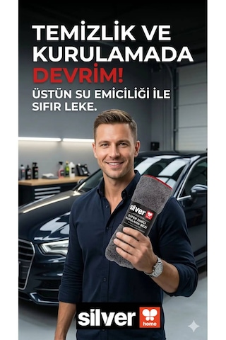 Silver Home Süper Emici Araç Kurulama Bezi 50x70 Cm - Mutfak Havlusu & Kurulama Bezi