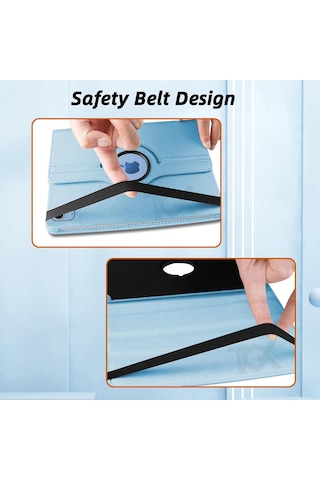 Apple Uyumlu iPad A16 11.nesil A3354-a3355 360 Dönebilen Pu Deri Standlı Tablet Kılıfı Kapaklı Kılıf