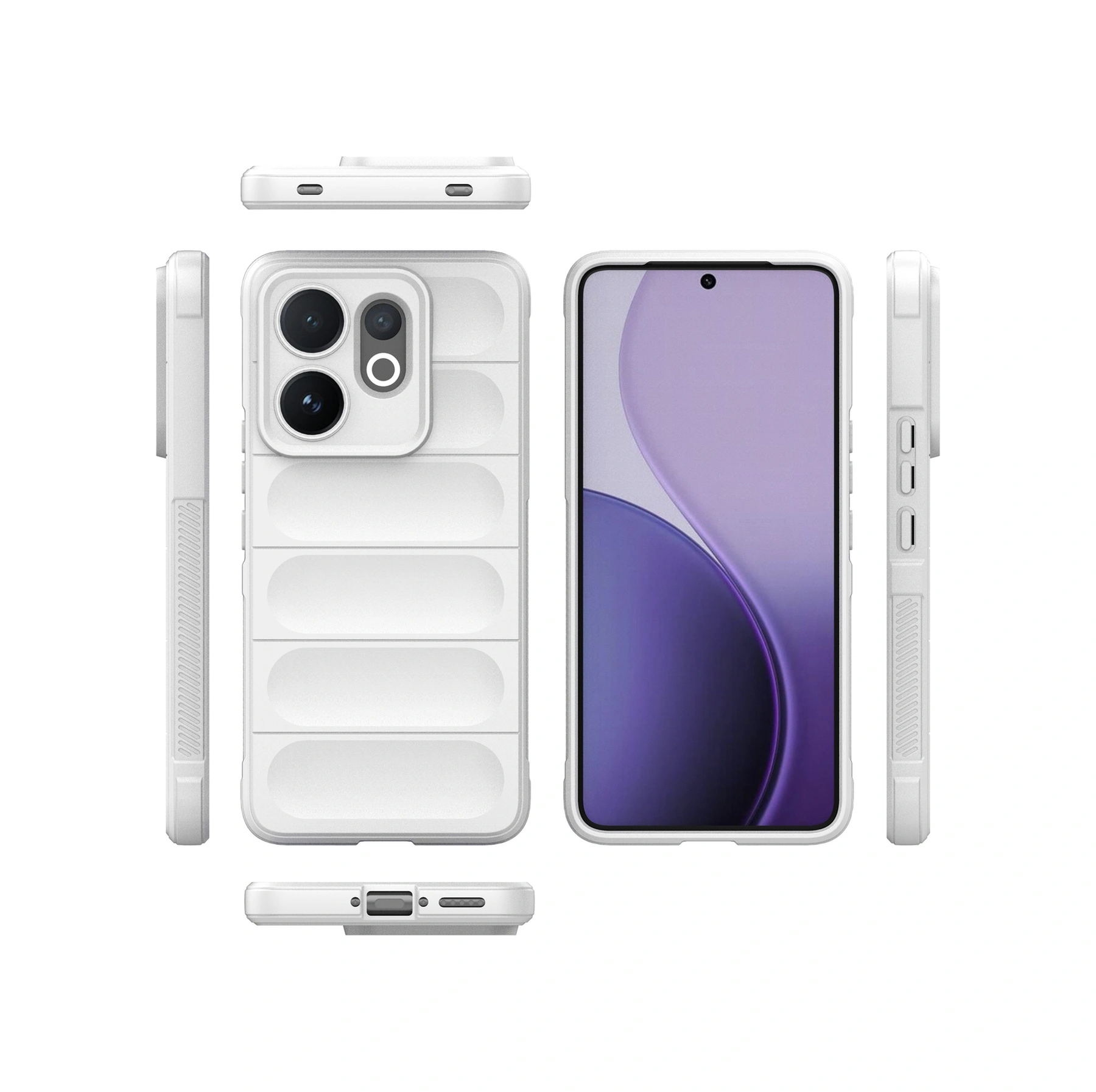 Vivo V60 5g Kılıf Düşmeye Karşı Dayanıklı Yumuşak Tpu Sağlam Telefon Arka Kapağı - Beyaz Beyaz