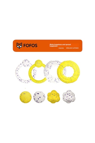 Hangfox Köpekler İçin Dayanıklı Diş Tırmalama Oyuncak Seti - Büyük Irklar İçin, Dışarıda Eğlence: Frisbee + Moleküler Top + Esnek Top Sarı