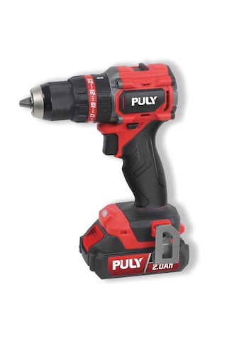 Puly Professional BLMD-358JST 20V 75NM Kömürsüz Akülü Darbeli Matkap Vidalama 2x2.0AH Akü Şarj Cihazı ve Pulybox Çanta