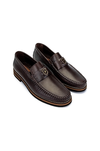Tamer Tanca Erkek Hakiki Deri Kahverengi Loafer Ayakkabı 1008 3390 Erk Ayk Sk24-25 Kahve Dr Kahverengi