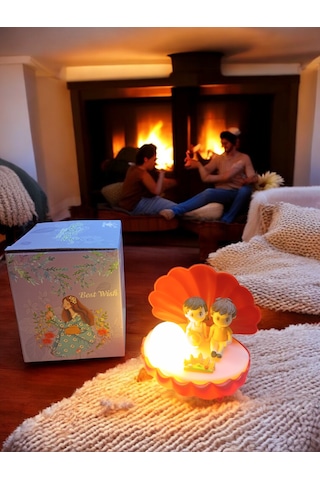 İstiridye Tasarım Işıklı Biblo