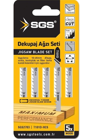 Sgs Dekupaj Ağzı Ahşap T101d 5 Li Set
