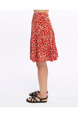 Vera Midi Boy Şort Etek Kiremit