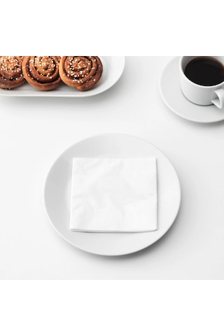 Ikea Fantastısk Peçete Beyaz 50'li 24 x 24 CM