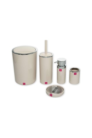 Prima Nova, Primanova Lenox 5'li Banyo Aksesuar Set - Bej, Evidea7029 Çok Renkli