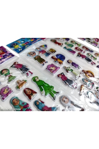 4 Paket İslam Dini Kız Çocuk İslami Sticker Etiket Karışık