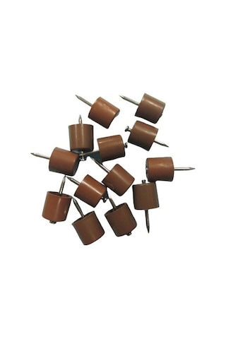 Çivili Raf Pimi Duvar Dolap Mobilya Pimi Sert Plastik Raf Tutucu Kahverengi 100 Adet Tekli 1 Paket