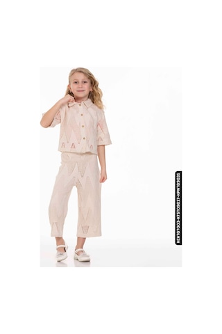 XO Kids Kız Pantolon 1-5 Yaş 35489 Kpnt09028 Bej 001