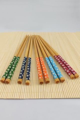 Digithome Bambu 10 Lu Chopsticks Yemek Çubuğu Seti Thn75537 - Hyt Çok Renkli