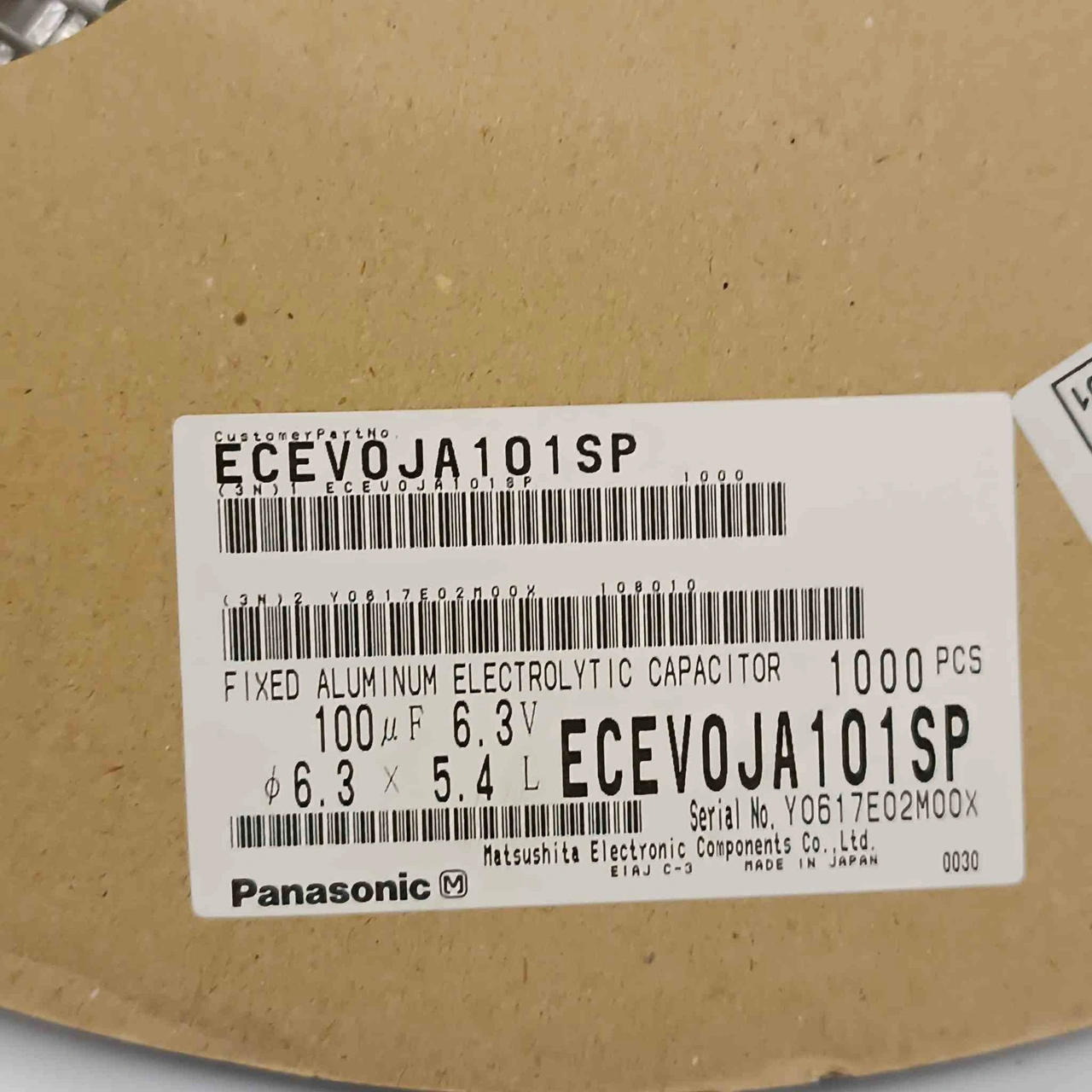 Ecev0ja101sp 100mf 6.3v 6.3x5.4 Panasonıc Smd Kondansatör 100 Adet