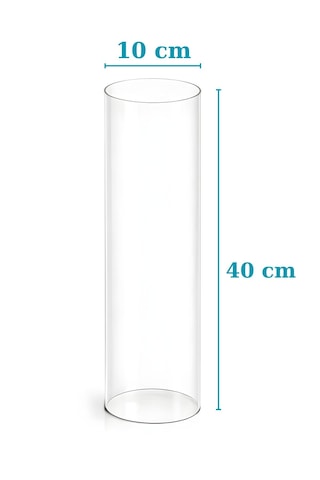 Pelet Sobası İçin Borosilikat Cam Boru 40 Cm