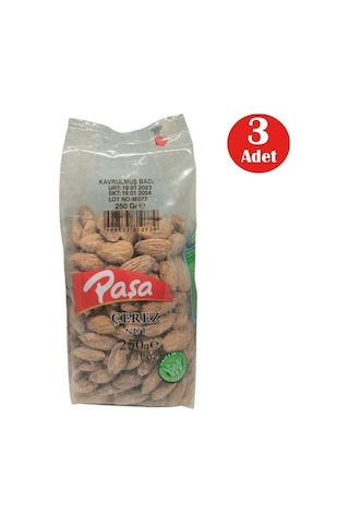 Paşa Kuruyemiş Kavrulmuş Badem Şeffaf 3 x 250 G
