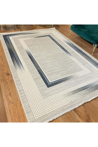 Şehzade Halı Pera Serisi 1169 Salon Oturma Odası Halısı 160x230 4m2 Beyaz - Gri - Mavi