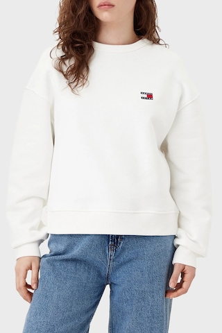Tommy Jeans Bayan Sweat Dw0dw19408 Ybl Beyaz Beyaz
