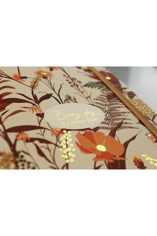 Pulko Notebook Every Day Is A Fresh Start Serisi, 14x20cm , 90gr. Ivory Kağıt, 192 Sayfa, Esnek Kapak, Düz, Kahverengi