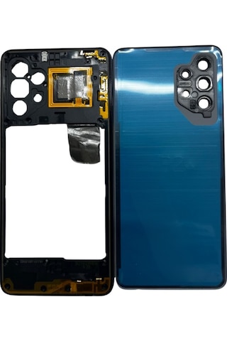 Samsung A32 4g Uyumlu Arka Kapak + Orta Çıta Siyah Çok Renkli
