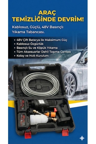 48v Şarjlı Çift Bataryalı Taşınabilir Basınçlı Oto Yıkama Bahçe Sulama Tabancası Diğer