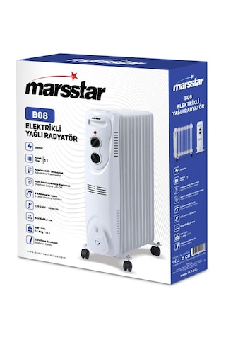 Marsstar B 08 Termostatlı Yağlı Radyatör