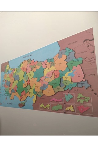 Duvara Kendiliğinden Manyetik Yapışan Yazılıp Silinebilen Renkli Türkiye Haritası 118 X 56 Cm Şeffaf