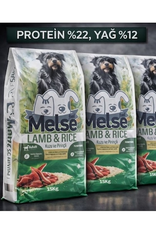 Melse Lamb & Rice Kuzu Etli Pirinçli Yetişkin Köpek Maması 15 Kg