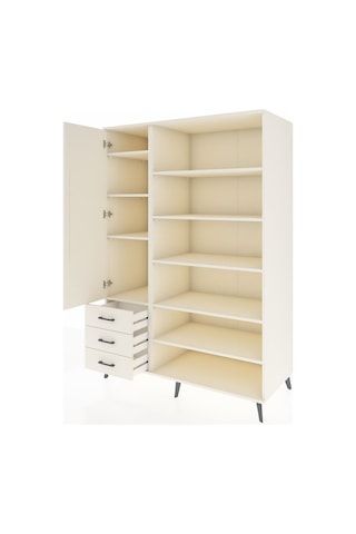 Kronos Dolap 9 Raflı 3 Çekmeceli 3 Kapaklı 132x59x195 Aytaşı-aytaşı/aytaşı Aytası/aytası - Aytası