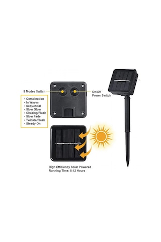 Solar Güneş Enerjili Gün Işığı 100led