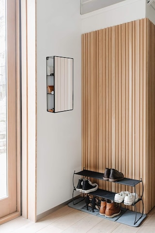 Umbra Cubiko 24x12 İnç Dikdörtgen Siyah Metal Banyo Aynası Depolama Dolabı 3 Raflı Diğer
