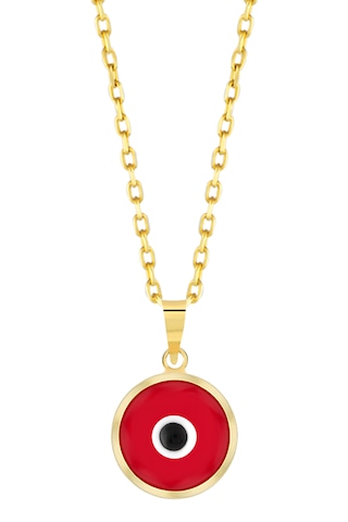 Kadın 14 Ayar Altın Nazar Göz Kolye Ucu