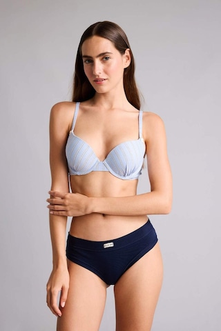 Defacto Poplin Kaplı Push Up Balenli Bra H3799ax26spbe550 Mavi-be550