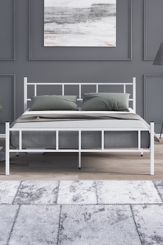 Metal Karyola, Akın Metal Karyola, 120x200 Cm Beyaz, Ferforje Ka 2745654