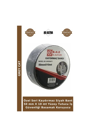 Özel Seri Kaydırmaz Siyah Bant 50 Mm X 10 Mt Yüzey Tutucu İş Güvenliği Basamak Koruyucu