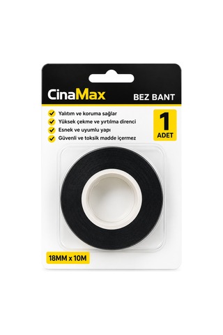 18mm X 10 Metre Bez Bant Siyah Kablo Sarma İzolasyon Koruma Bandı Otomotiv Elektrik